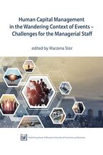 Okadka ksiki Human Capital Management in the Wandering Context of Events - Challenges for the Managerial Staff