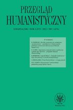 Okładka - Przegląd Humanistyczny 2022/1 (476) - Tomasz Wójcik