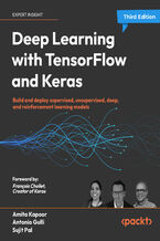 Okładka - Deep Learning with TensorFlow and Keras. Build and deploy supervised, unsupervised, deep, and reinforcement learning models - Third Edition - Amita Kapoor, Antonio Gulli, Sujit Pal, François Chollet
