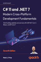 Okładka - C# 11 and .NET 7 - Modern Cross-Platform Development Fundamentals. Start building websites and services with ASP.NET Core 7, Blazor, and EF Core 7 - Seventh Edition - Mark J. Price