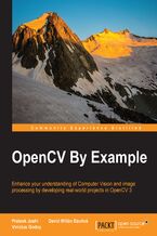 Okadka ksiki OpenCV By Example. Enhance your understanding of Computer Vision and image processing by developing real-world projects in OpenCV 3