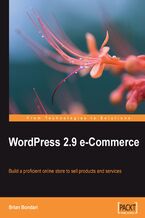 Okadka ksiki WordPress 2.9 E-Commerce. Build a proficient online store to sell products and services