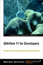 Okadka ksiki QlikView 11 for Developers. This book is smartly built around a practical case study – HighCloud Airlines – to help you gain an in-depth understanding of how to build applications for Business Intelligence using QlikView. A superb hands-on guide