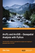 Okadka ksiki ArcPy and ArcGIS - Geospatial Analysis with Python. Use the ArcPy module to automate the analysis and mapping of geospatial data in ArcGIS