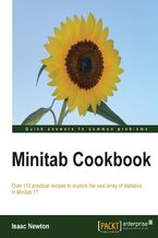 Okładka - Minitab Cookbook. With over 110 practical recipes, this is the ideal book for all statisticians who want to explore the vast capabilities of Minitab to organize data, analyze it, and visualize it with impactful graphs - Isaac Newton, Isaac A Newton