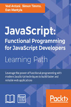 Okładka - JavaScript: Functional Programming for JavaScript Developers. Functional Programming for JavaScript Developers - Ved Antani, Simon Timms, Dan Mantyla