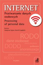 Okadka ksiki Internet. Przetwarzanie danych osobowych. Processing of personal data