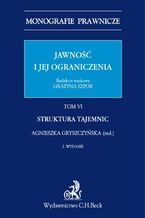 Okładka - Jawność i jej ograniczenia. Struktura tajemnic. Tom 6 - Agnieszka Gryszczyńska, Grażyna Szpor