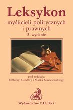 Okładka - Leksykon myślicieli politycznych i prawnych - Mirosław Sadowski, Tomasz Scheffler, Marek Maciejewski