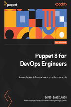 Okładka - Puppet 8 for DevOps Engineers. Automate your infrastructure at an enterprise scale - David Sandilands, Nigel Kersten