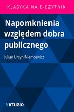 Okładka - Napomknienia względem dobra publicznego - Julian Ursyn Niemcewicz