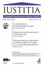 Okładka - Iustitia. Kwartalnik Stowarzyszenia Sędziów Polskich Nr 1(3)/2011 - Krystian Markiewicz