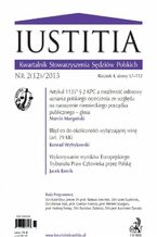 Okładka - Iustitia. Kwartalnik Stowarzyszenia Sędziów Polskich Nr 2(12)/2013 - Krystian Markiewicz