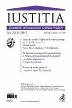 Okładka - Iustitia. Kwartalnik Stowarzyszenia Sędziów Polskich Nr 3(13)/2013 - Krystian Markiewicz