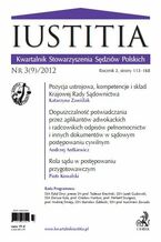 Okładka - Iustitia. Kwartalnik Stowarzyszenia Sędziów Polskich Nr 3(9)/2012 - Krystian Markiewicz