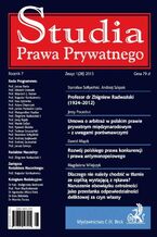 Okładka - Studia Prawa Prywatnego. Zeszyt 1/2013 - Bogudar Kordasiewicz