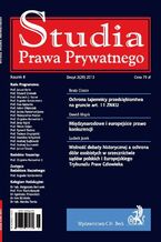 Okładka - Studia Prawa Prywatnego. Zeszyt 2/2013 - Bogudar Kordasiewicz