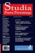 Okładka - Studia Prawa Prywatnego. Zeszyt 3-4/2012 - Bogudar Kordasiewicz