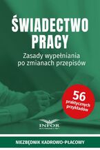 Okadka ksiki wiadectwo pracy