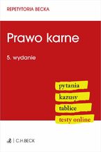 Okładka - Prawo karne. Pytania. Kazusy. Tablice. Testy online - Krzysztof Wiak