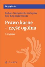 Okładka - Prawo karne - część ogólna z testami online - Julia Berg-Bajraszewska, Barbara Namysłowska-Gabrysiak