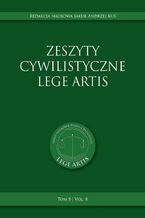 Okładka - Zeszyty cywilistyczne Lege Artis. Tom 8 - Jakub Andrzej Kuś