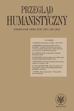 Okadka ksiki Przegld Humanistyczny 2023/3 (482)