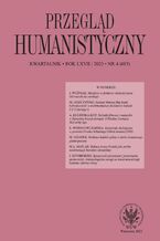 Okadka ksiki Przegld Humanistyczny 2023/4 (483)