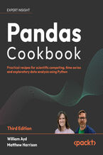 Okładka - Pandas Cookbook.  Practical recipes for scientific computing, time series, and exploratory data analysis using Python - Third Edition - William Ayd, Matthew Harrison, Wes McKinney