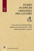 Okadka ksiki Studies in African Languages and Cultures. Special Issue 2024