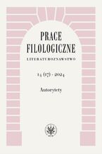 Okładka - Prace Filologiczne. Literaturoznawstwo 14(17) 2024 - Ewa Hoffmann-Piotrowska