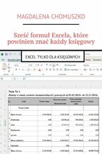 Okładka - Sześć formuł Excela, które powinien znać każdy księgowy - Magdalena Chomuszko