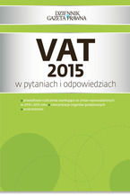 Okładka - VAT 2015 w pytaniach i odpowiedziach - Radosław Kowalski