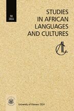 Okładka - Studies in African Languages and Cultures. Volumen 58/2024 - Nina Pawlak