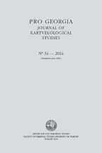 Okładka - Pro Georgia. Journal of Kartvelological Studies 2024/34 - David Kolbaia