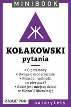 Okładka - Kołakowski [pytania]. Minibook - Leszek Kołakowski