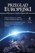 Okładka - Przegląd Europejski 2024/4 European Studies Quarterly - Marta Witkowska