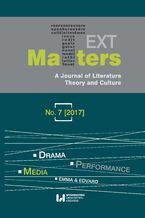 Okładka - Text Matters: A Journal of Literature, Theory and Culture, No. 7 (2017) - Andrzej Wicher, Rachel E. Burke