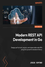 Okładka - Modern REST API Development in Go. Design performant, secure, and observable web APIs using Go's powerful standard library - Jesús Espino