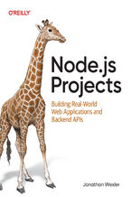 Okładka - Node.js Projects. Building Real-World Web Applications and Backend APIs - Jonathan Wexler