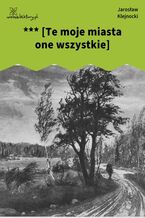 Okładka - *** [Te moje miasta one wszystkie] - Jarosław Klejnocki
