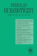 Okładka - Przegląd Humanistyczny 2025/1 (488) - Dawid Maria Osiński, Patrycja Polanowska
