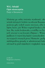Okładka - Opis nieszczęścia. Eseje o literaturze - W.G. Sebald