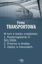 Okładka - Firma transportowa, wydanie maj 2014 r - Izabela Kunowska