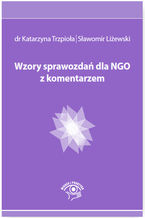 Okładka - Wzory sprawozdań dla NGO z komentarzem - Katarzyna Trzpioła, Sławomir Liżewski