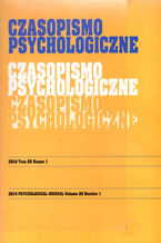 Czasopismo Psychologiczne Psychological Journal Tom 20 numer 1