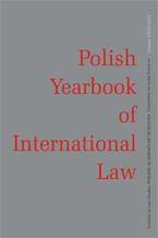 Okadka ksiki 2012 POLISH YEARBOOK OF INTERNATIONAL LAW vol. XXXII