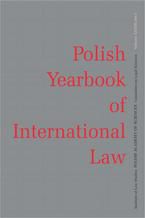 Okadka ksiki 2013 Polish Yearbook of International Law vol. XXXIII