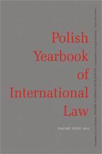 Okadka ksiki 2014 Polish Yearbook of International Law vol. XXXIV