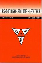 Okładka - Psychologia-Etologia-Genetyka nr 22/2010 - Włodzimierz Oniszczenko